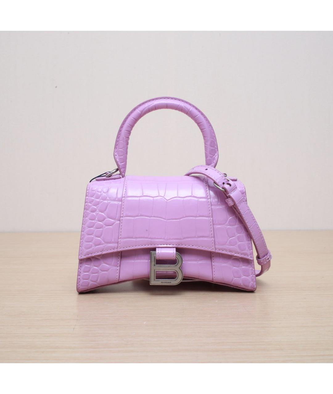 BALENCIAGA Розовая сумка через плечо из экзотической кожи, фото 3