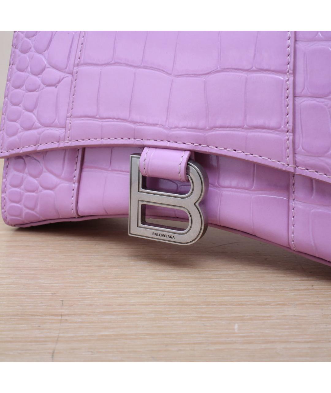 BALENCIAGA Розовая сумка через плечо из экзотической кожи, фото 8
