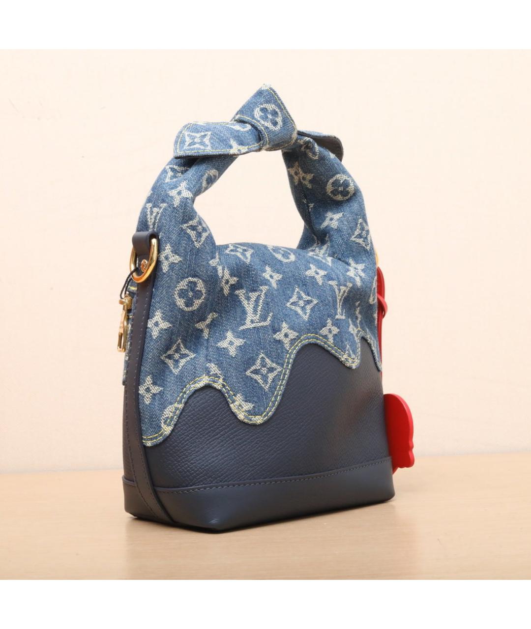 LOUIS VUITTON Темно-синяя кожаная сумка через плечо, фото 6