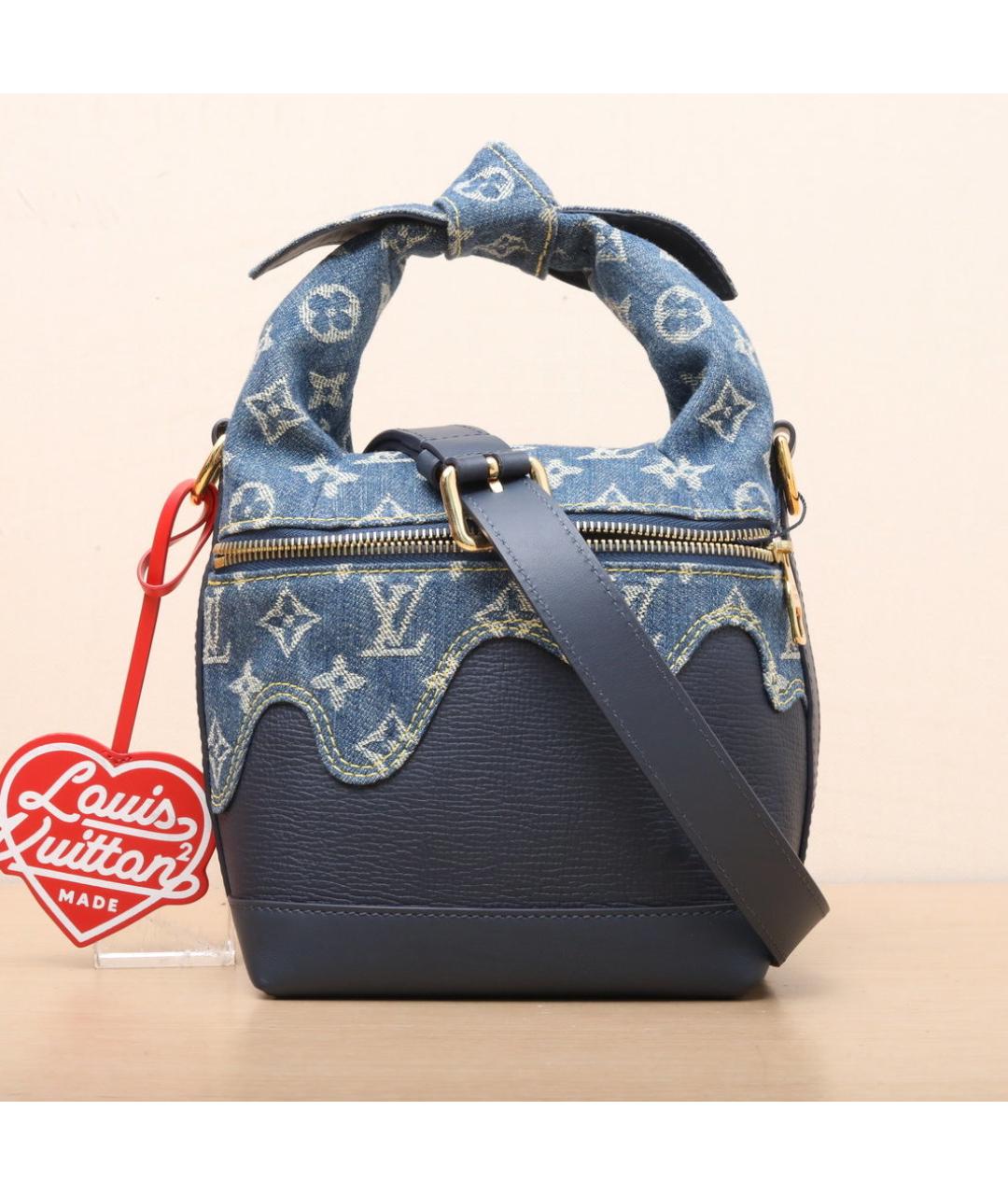 LOUIS VUITTON Темно-синяя кожаная сумка через плечо, фото 3