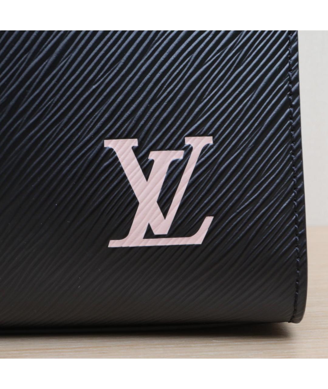 LOUIS VUITTON Черная кожаная сумка через плечо, фото 8