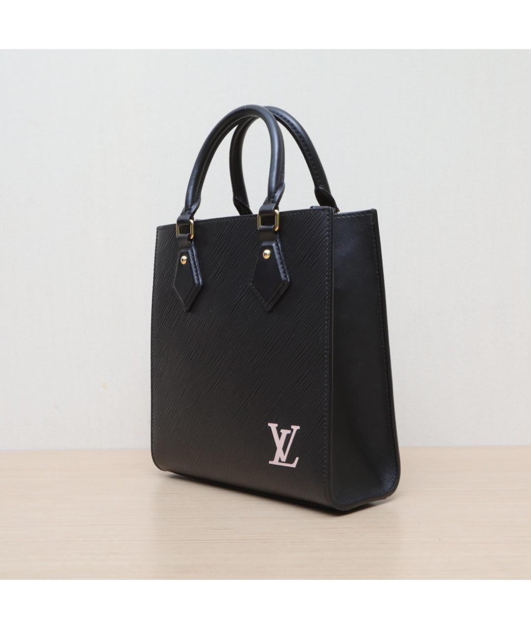 LOUIS VUITTON Черная кожаная сумка через плечо, фото 4