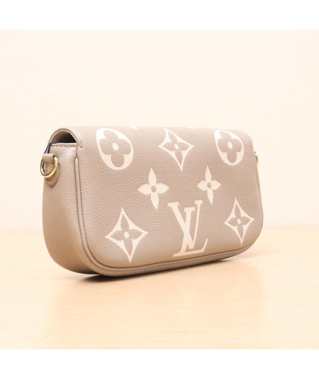 LOUIS VUITTON Серая кожаная сумка через плечо, фото 6