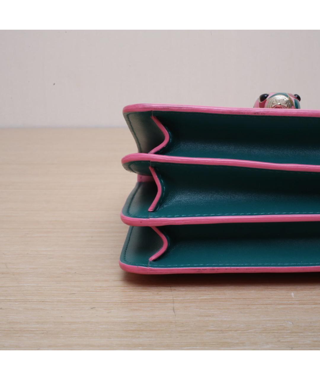 BVLGARI Розовая кожаная сумка через плечо, фото 9