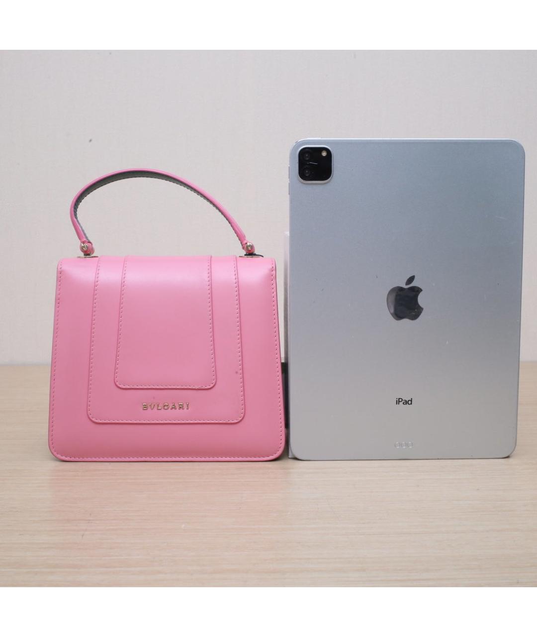 BVLGARI Розовая кожаная сумка через плечо, фото 7