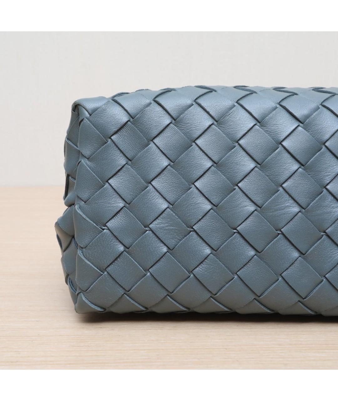 BOTTEGA VENETA Серая кожаная сумка через плечо, фото 9