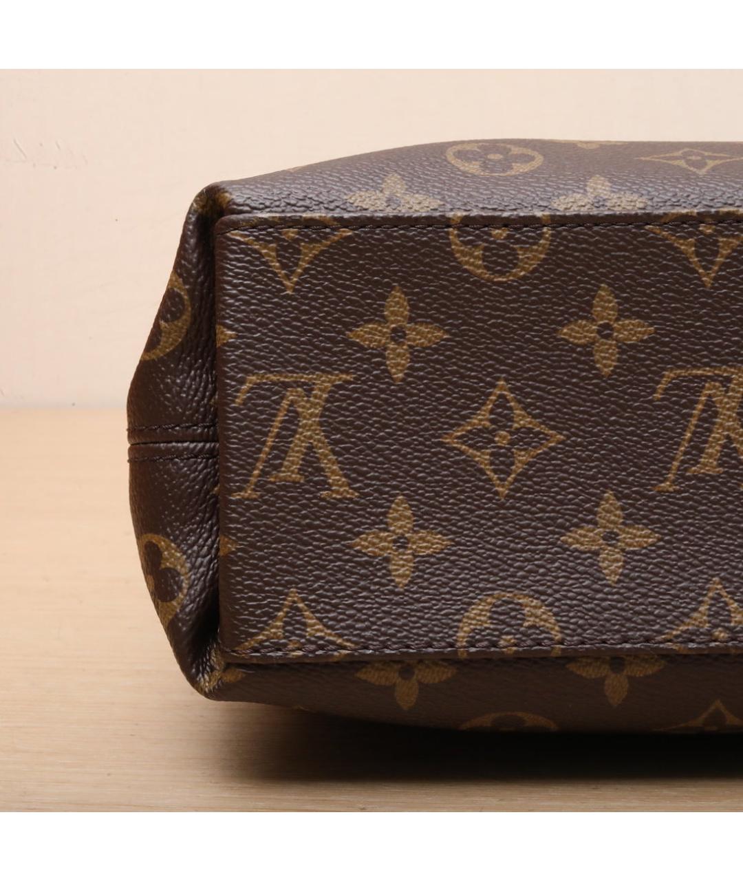 LOUIS VUITTON Коричневая кожаная сумка через плечо, фото 9