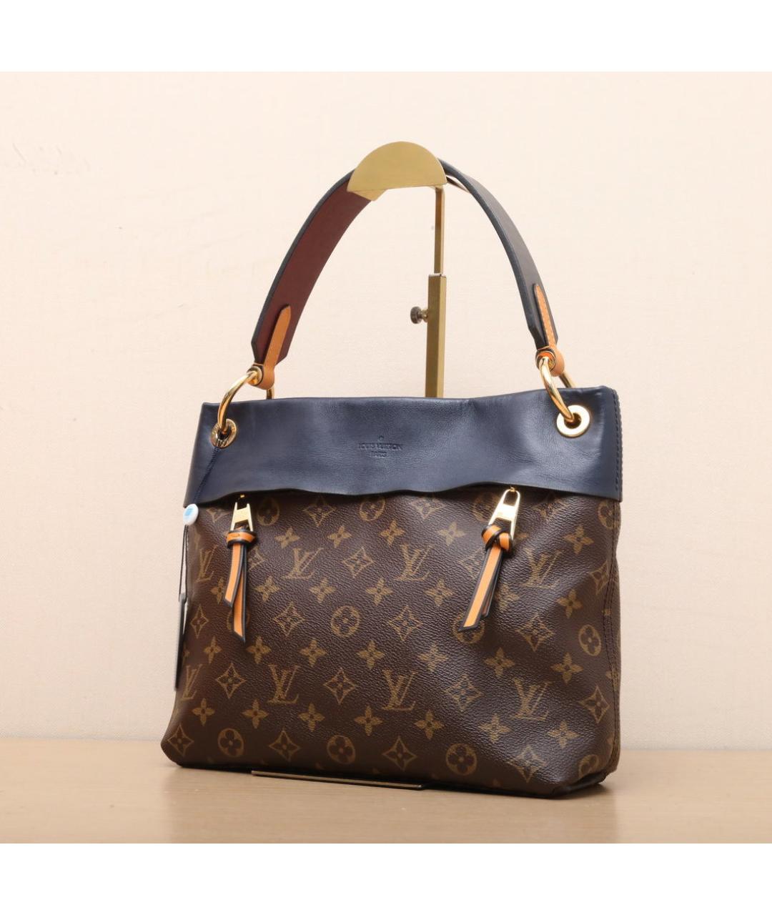 LOUIS VUITTON Коричневая кожаная сумка через плечо, фото 5