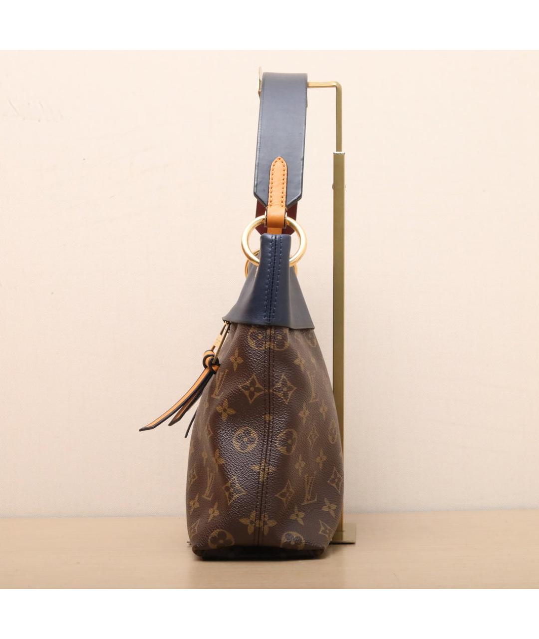 LOUIS VUITTON Коричневая кожаная сумка через плечо, фото 6