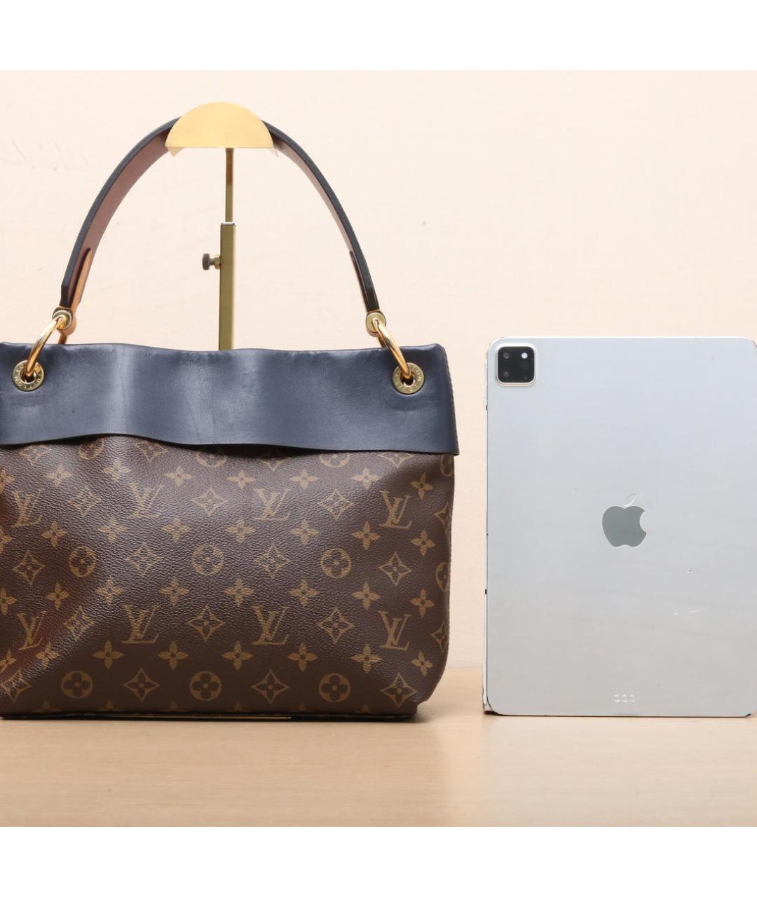 LOUIS VUITTON Коричневая кожаная сумка через плечо, фото 8