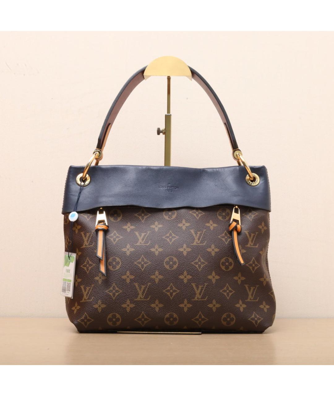 LOUIS VUITTON Коричневая кожаная сумка через плечо, фото 4