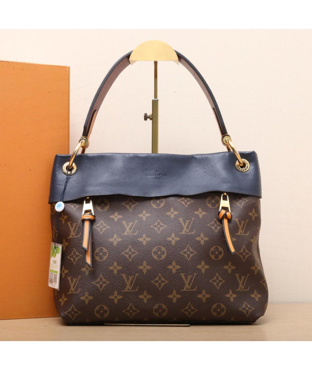 LOUIS VUITTON Коричневая кожаная сумка через плечо, фото 2