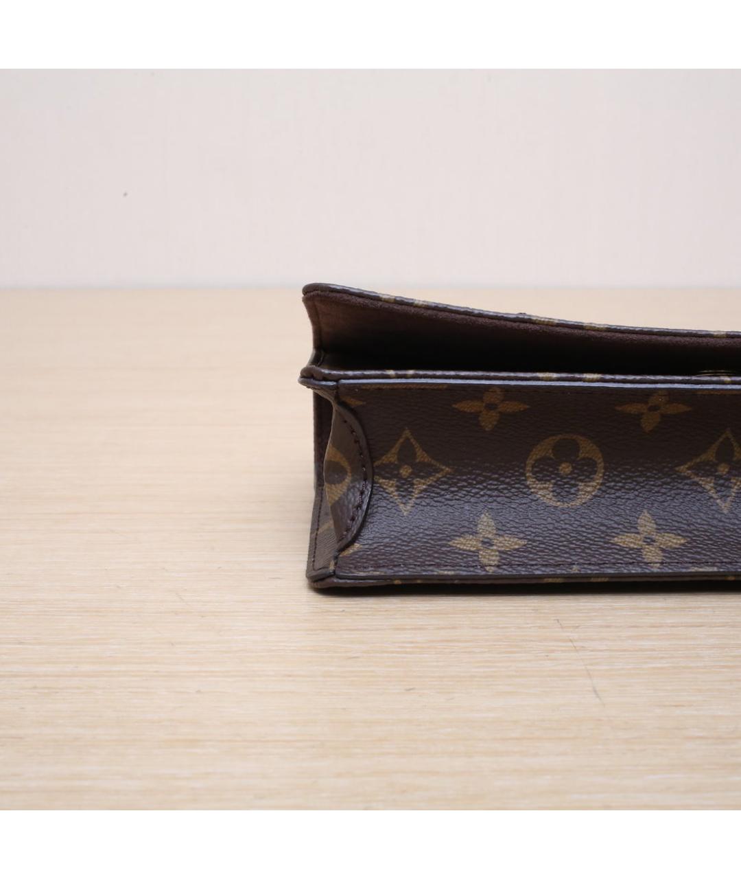 LOUIS VUITTON Коричневая кожаная сумка через плечо, фото 9