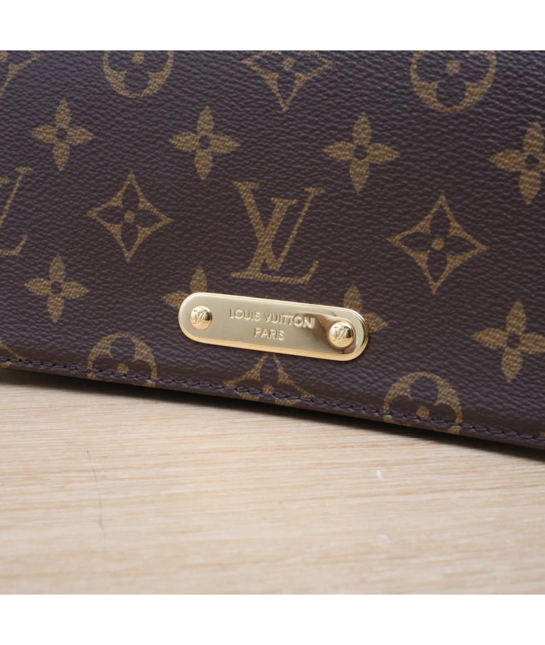 LOUIS VUITTON Коричневая кожаная сумка через плечо, фото 8