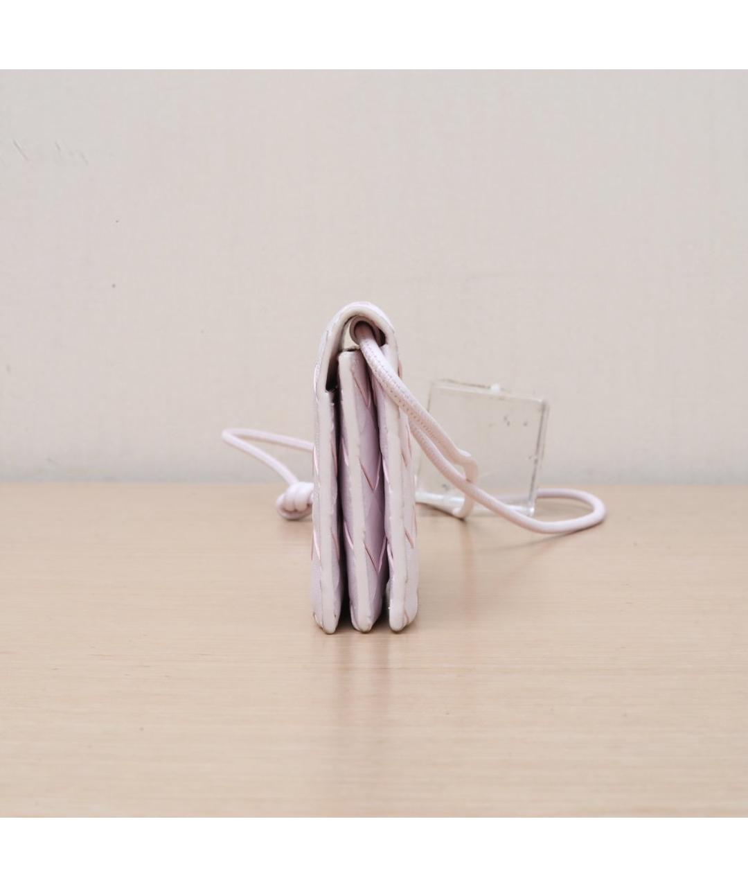 BOTTEGA VENETA Розовая кожаная сумка через плечо, фото 5