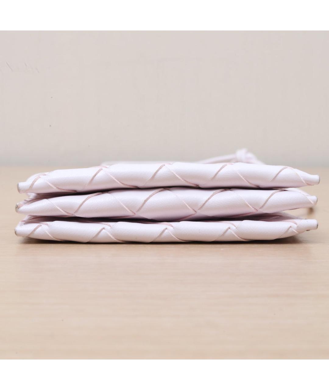 BOTTEGA VENETA Розовая кожаная сумка через плечо, фото 9