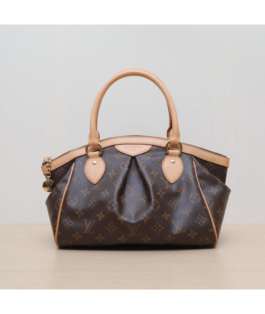 LOUIS VUITTON Коричневая кожаная сумка через плечо, фото 3