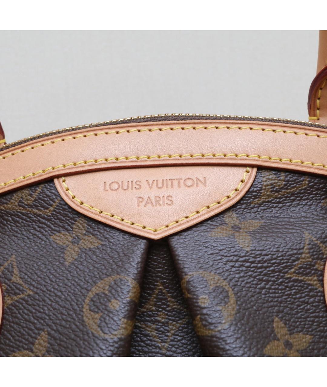 LOUIS VUITTON Коричневая кожаная сумка через плечо, фото 8