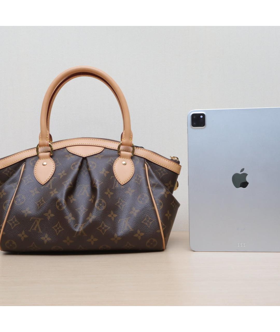 LOUIS VUITTON Коричневая кожаная сумка через плечо, фото 7