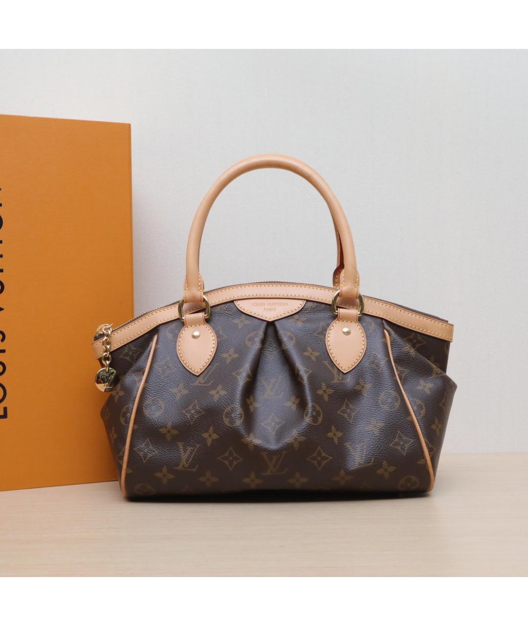LOUIS VUITTON Коричневая кожаная сумка через плечо, фото 2