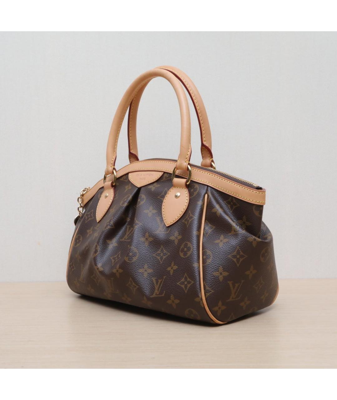 LOUIS VUITTON Коричневая кожаная сумка через плечо, фото 4