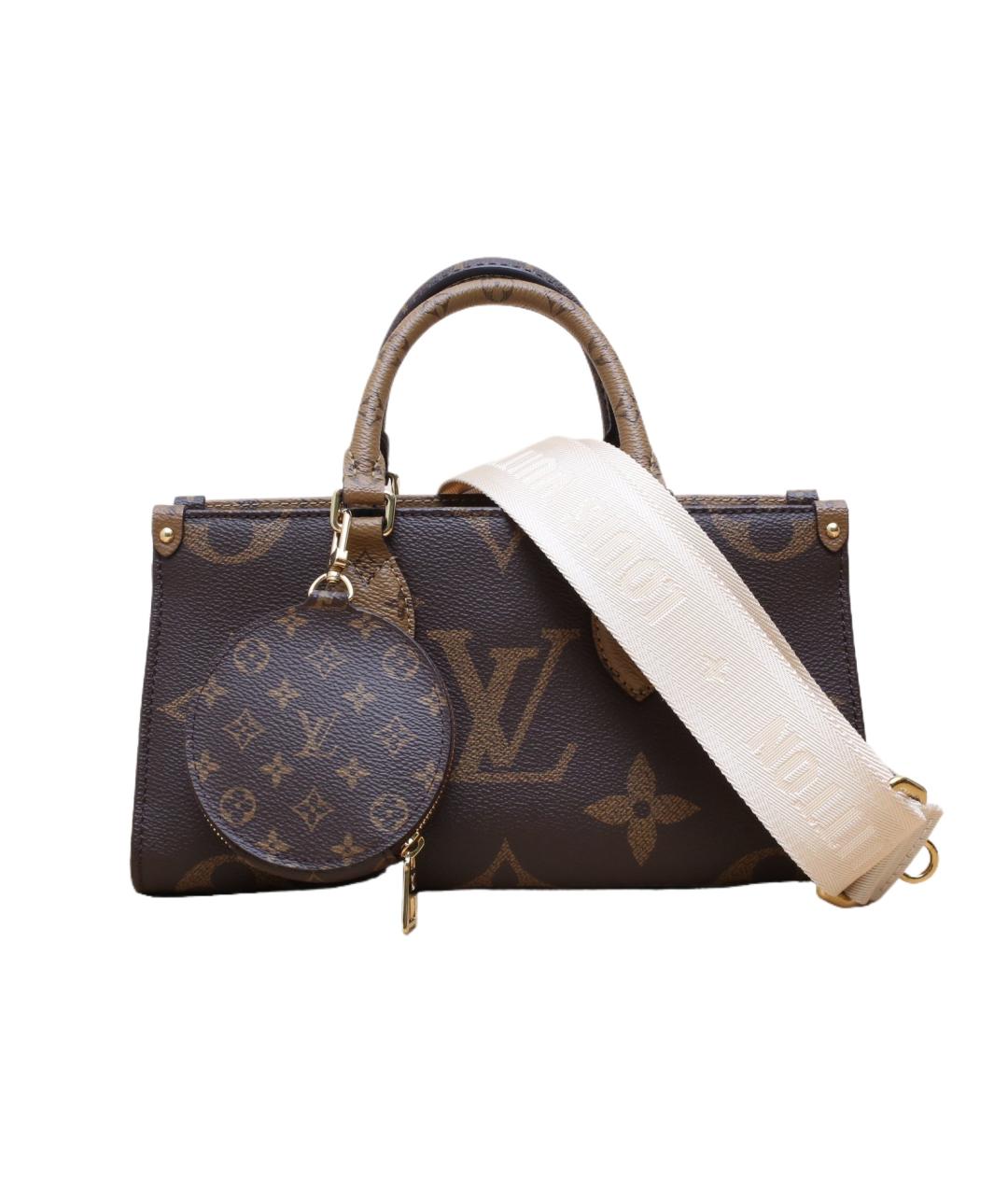 LOUIS VUITTON Коричневая кожаная сумка через плечо, фото 1