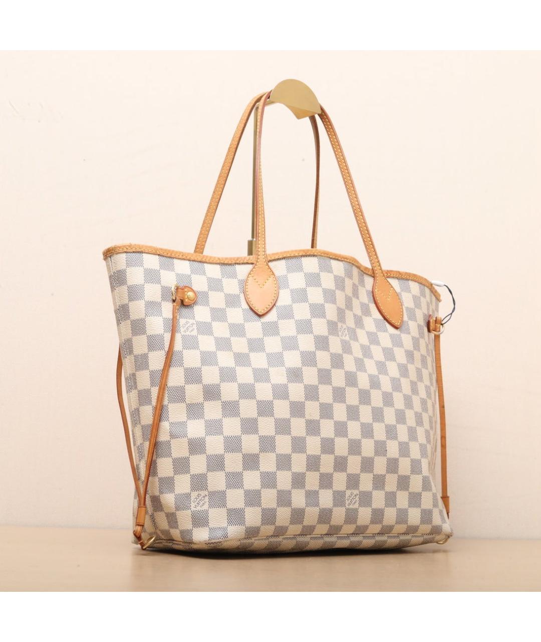 LOUIS VUITTON Белая кожаная сумка тоут, фото 6