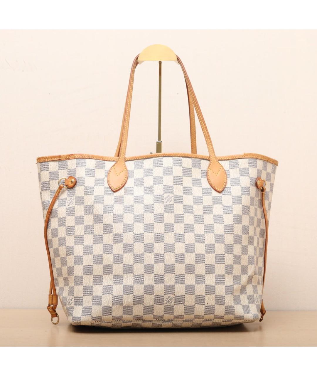 LOUIS VUITTON Белая кожаная сумка тоут, фото 3