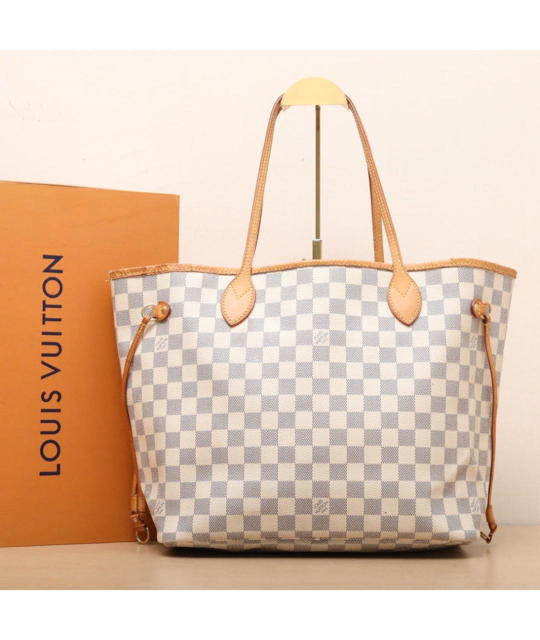 LOUIS VUITTON Белая кожаная сумка тоут, фото 2