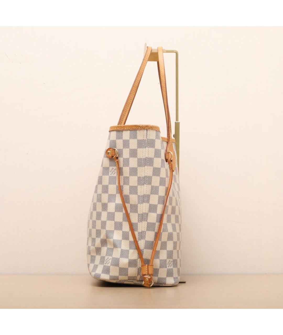LOUIS VUITTON Белая кожаная сумка тоут, фото 5