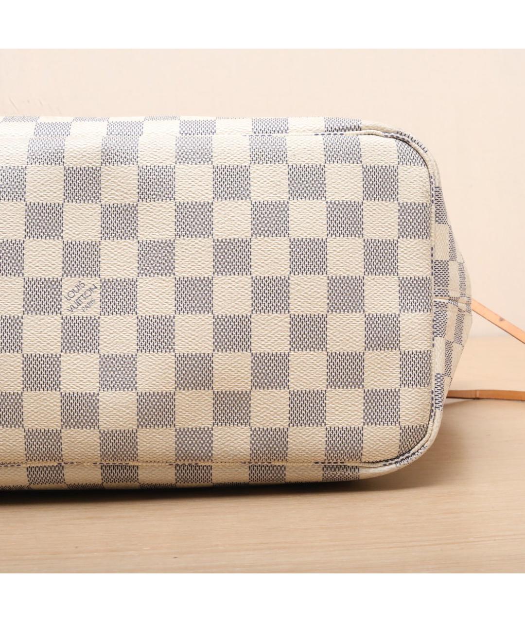 LOUIS VUITTON Белая кожаная сумка тоут, фото 9
