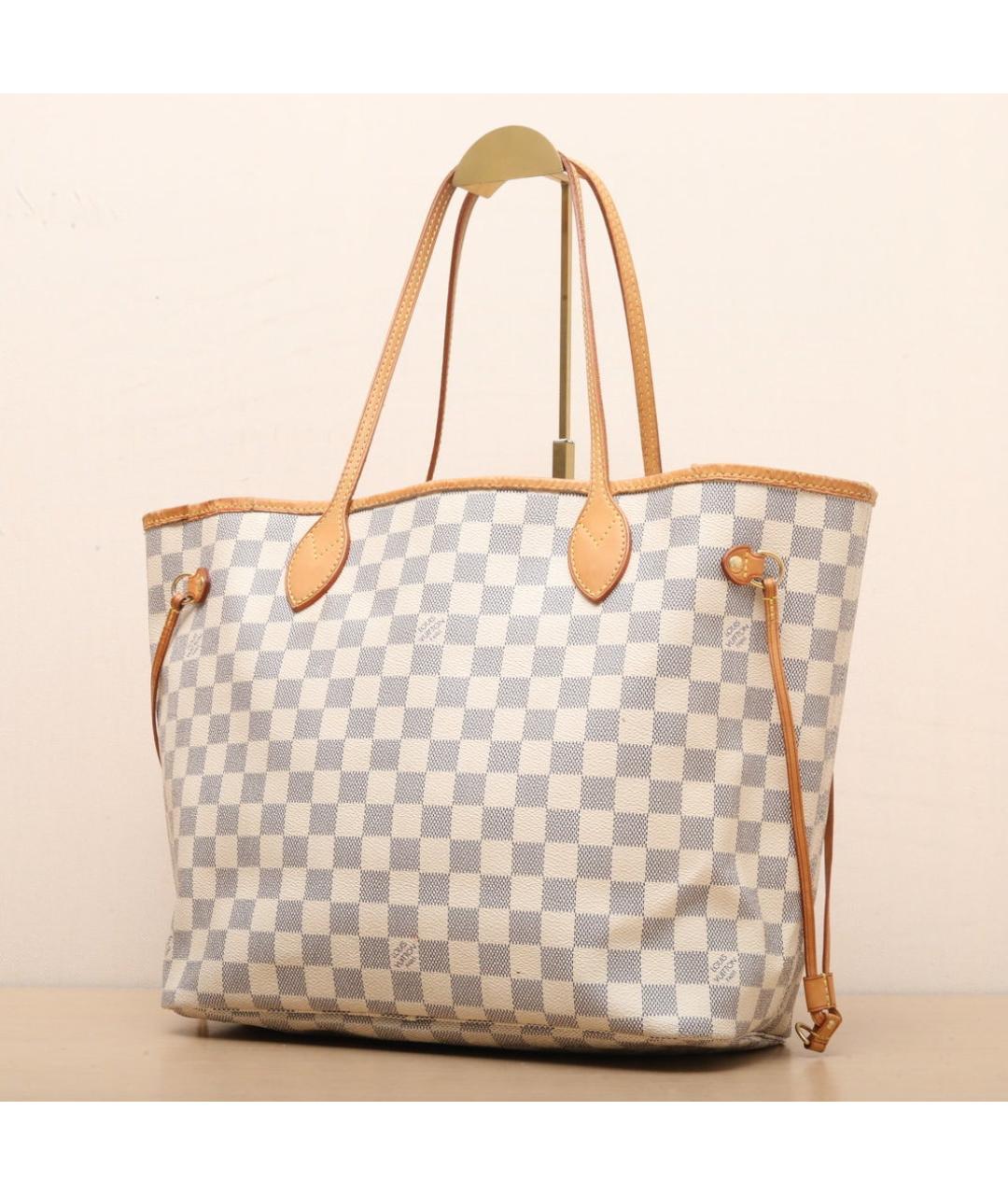 LOUIS VUITTON Белая кожаная сумка тоут, фото 4