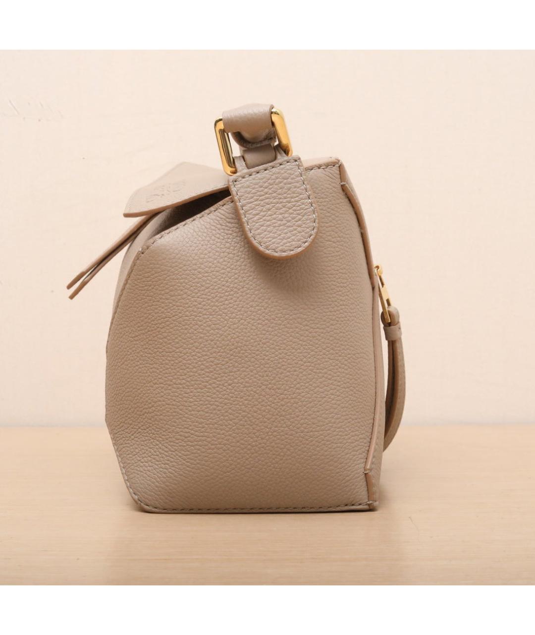 LOEWE Бежевая кожаная сумка через плечо, фото 5