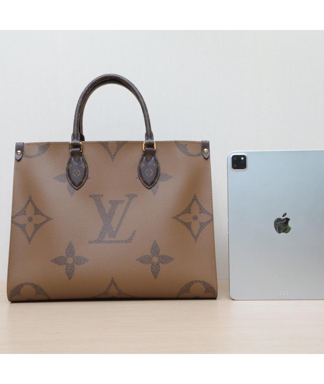 LOUIS VUITTON Коричневая кожаная сумка через плечо, фото 7
