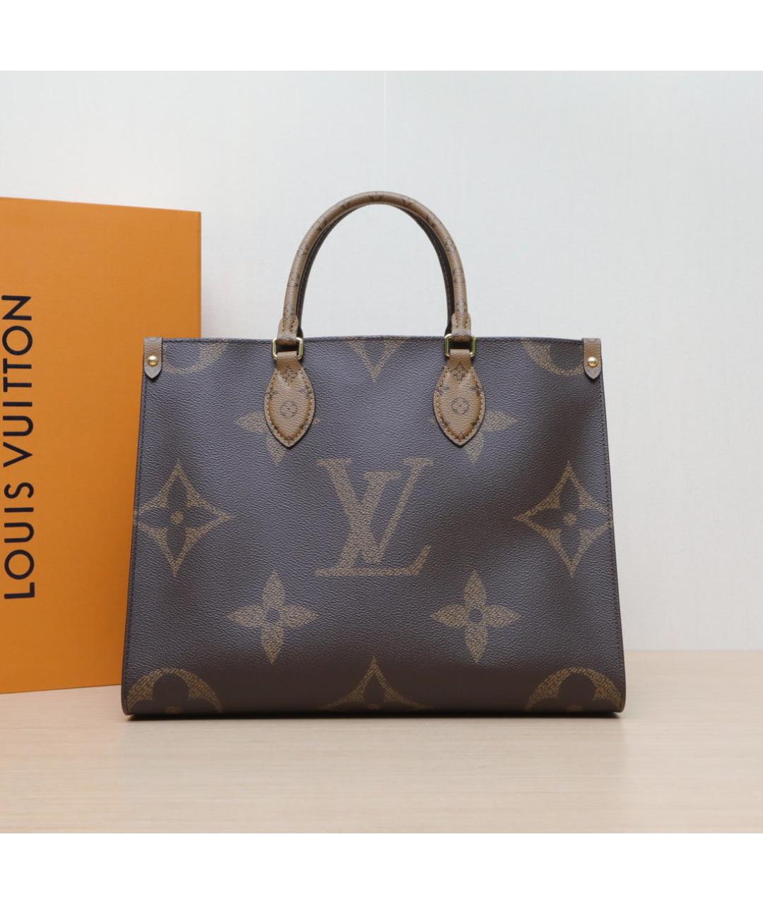 LOUIS VUITTON Коричневая кожаная сумка через плечо, фото 2