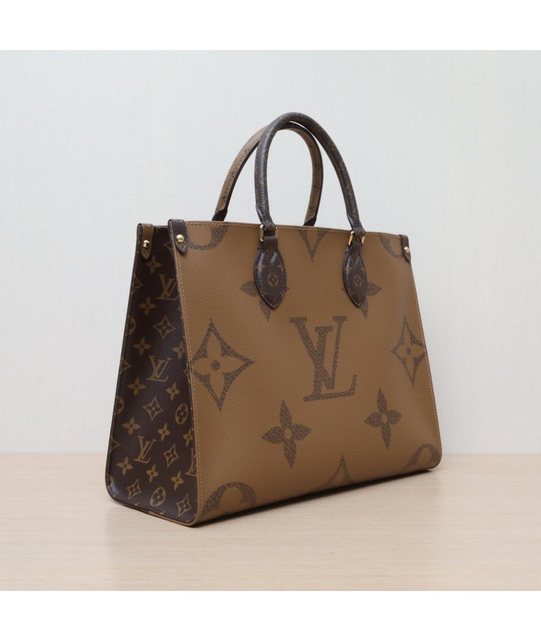 LOUIS VUITTON Коричневая кожаная сумка через плечо, фото 6