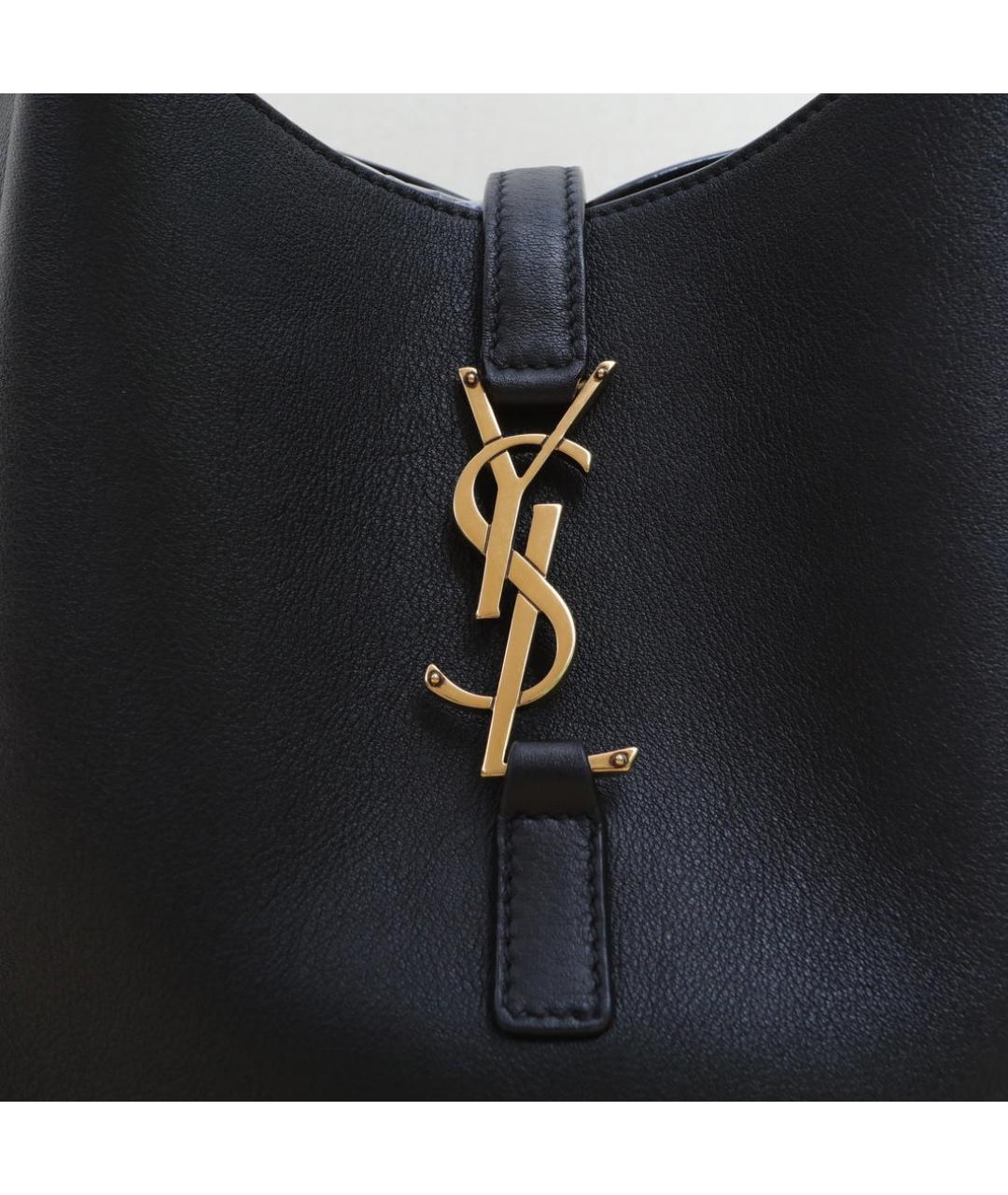 SAINT LAURENT Черная кожаная сумка через плечо, фото 8