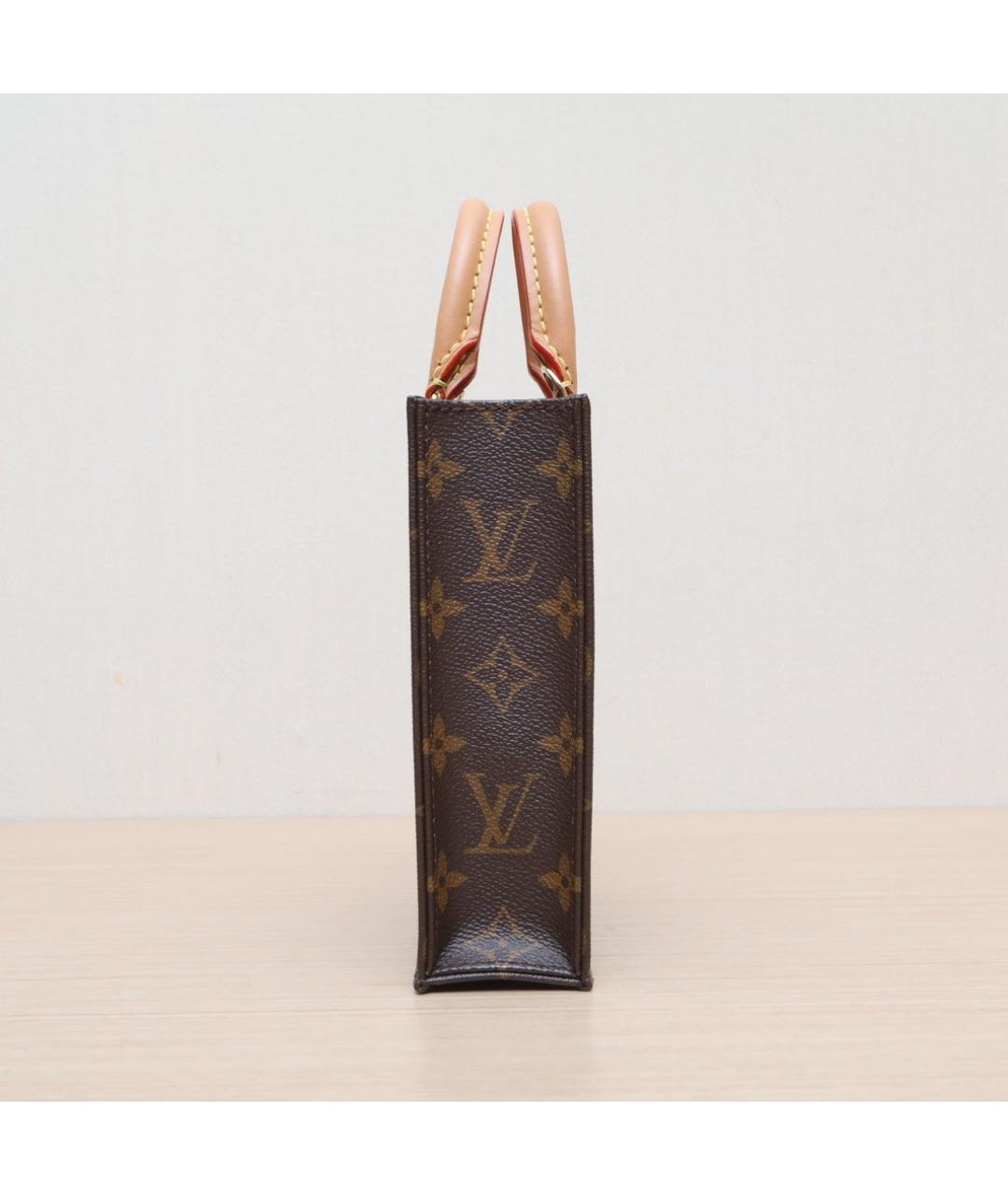 LOUIS VUITTON Коричневая кожаная сумка через плечо, фото 5