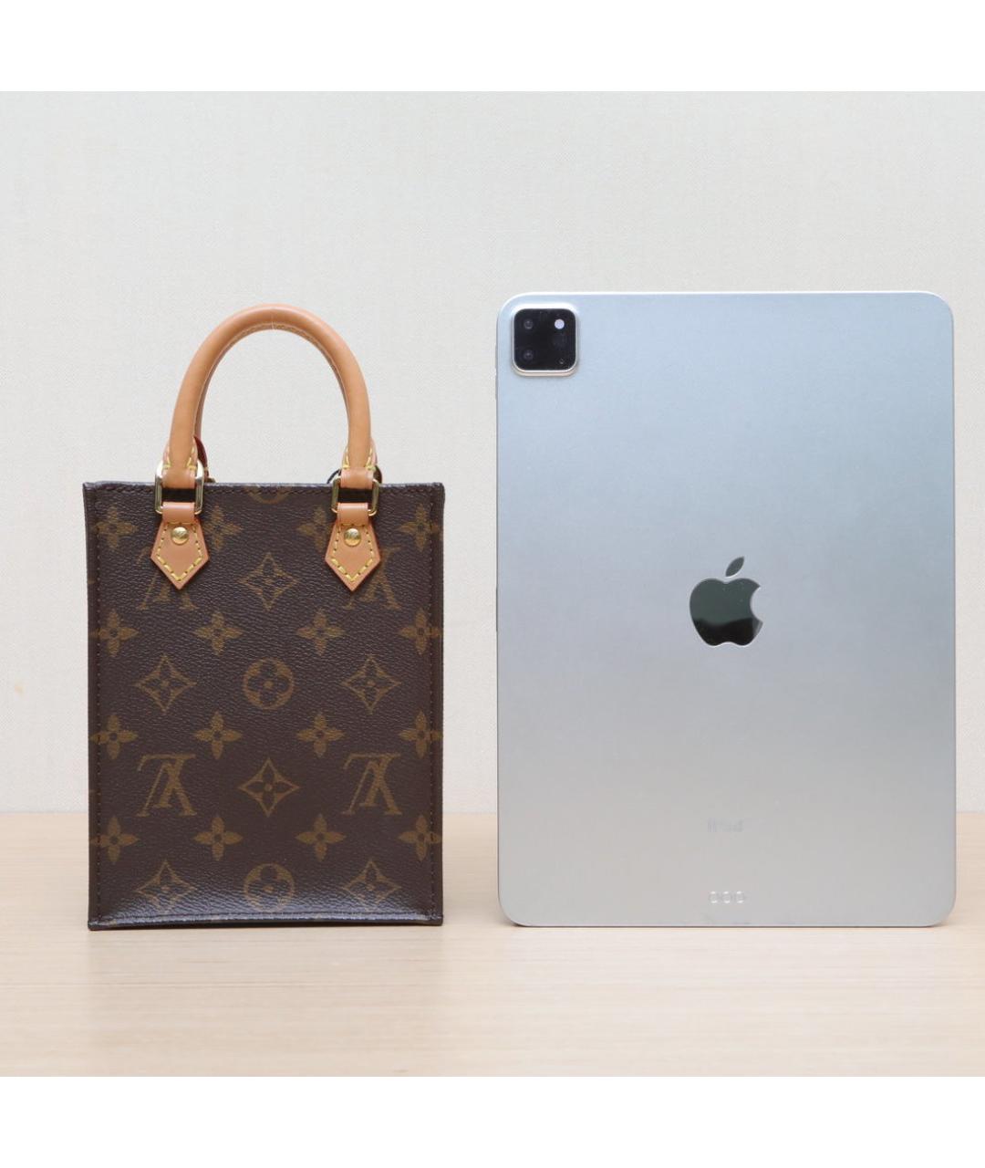 LOUIS VUITTON Коричневая кожаная сумка через плечо, фото 7