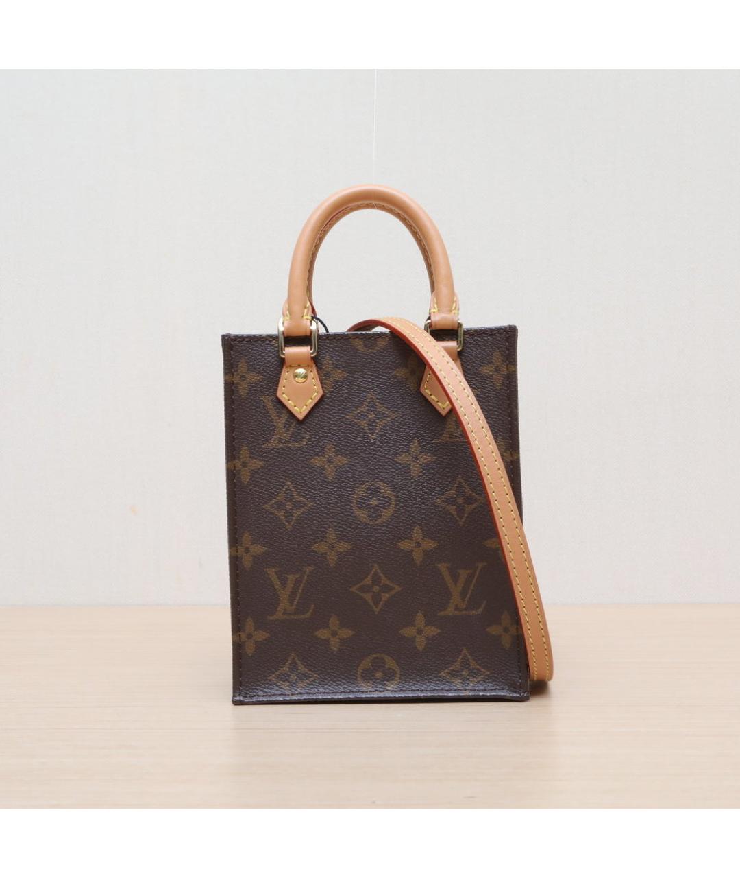 LOUIS VUITTON Коричневая кожаная сумка через плечо, фото 3