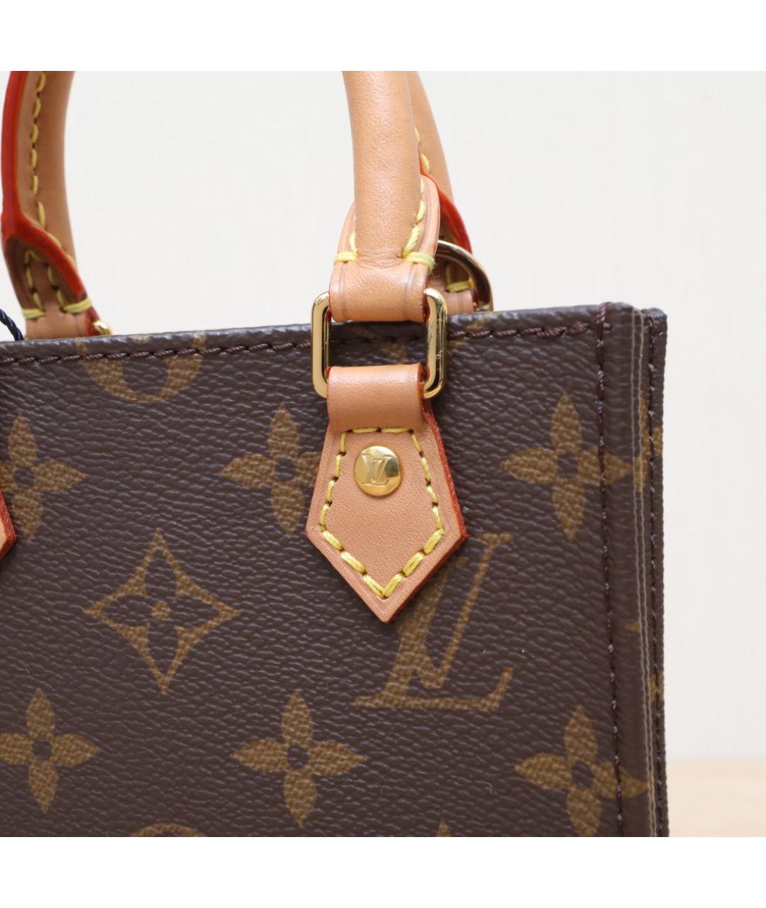 LOUIS VUITTON Коричневая кожаная сумка через плечо, фото 8