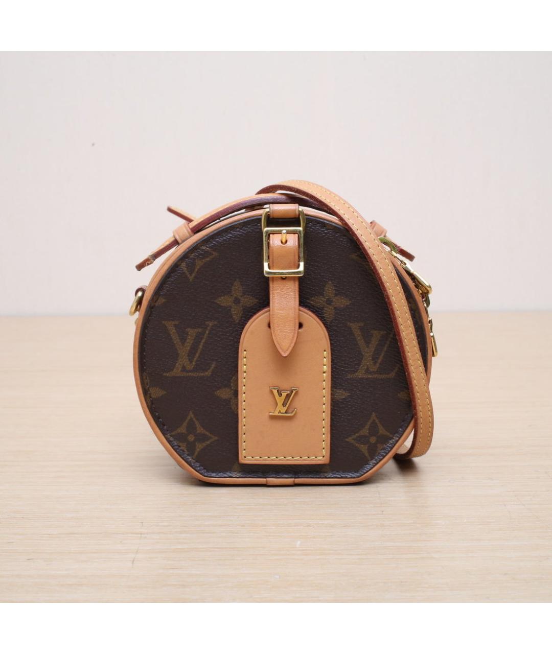 LOUIS VUITTON Коричневая кожаная сумка через плечо, фото 3