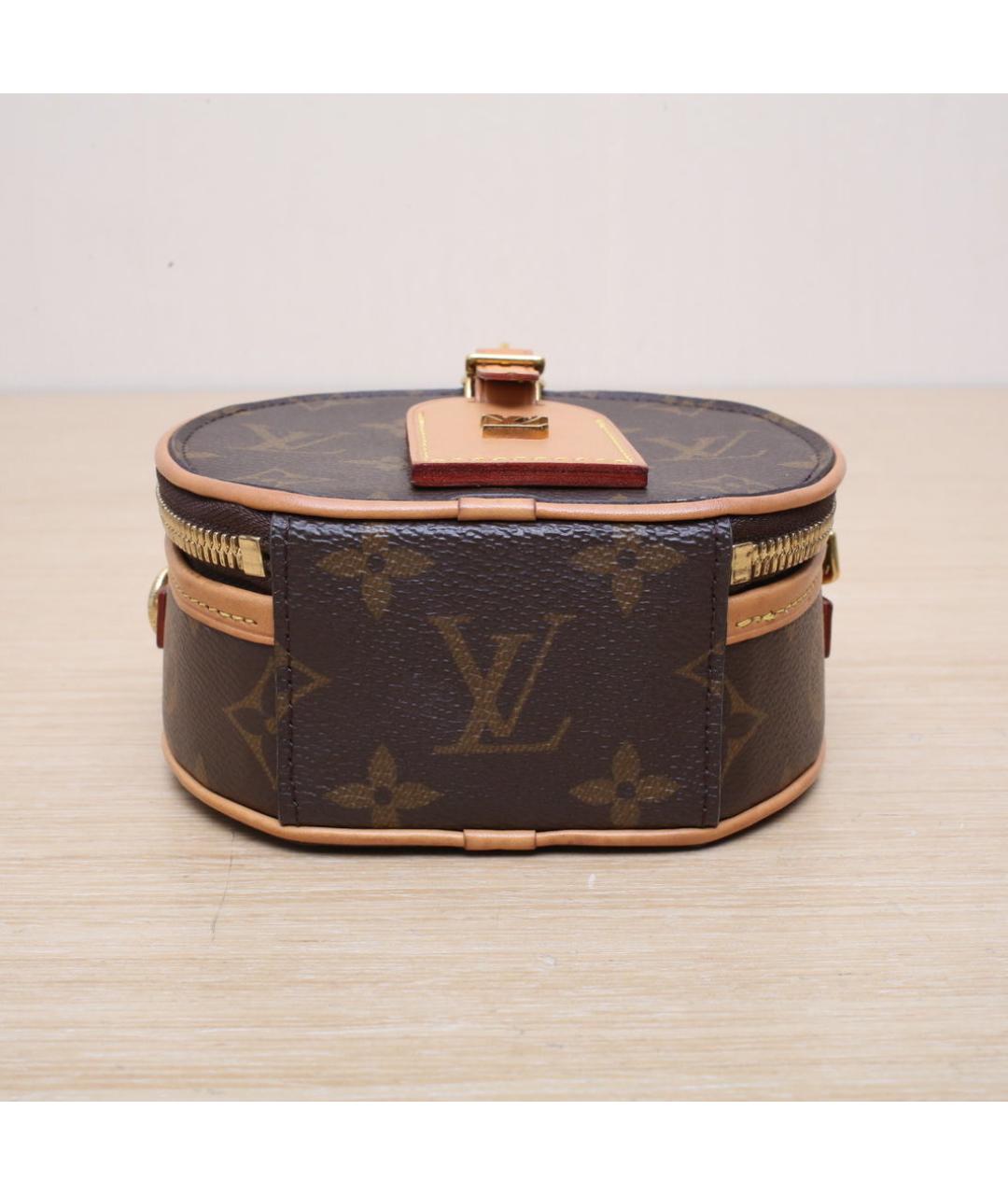 LOUIS VUITTON Коричневая кожаная сумка через плечо, фото 9