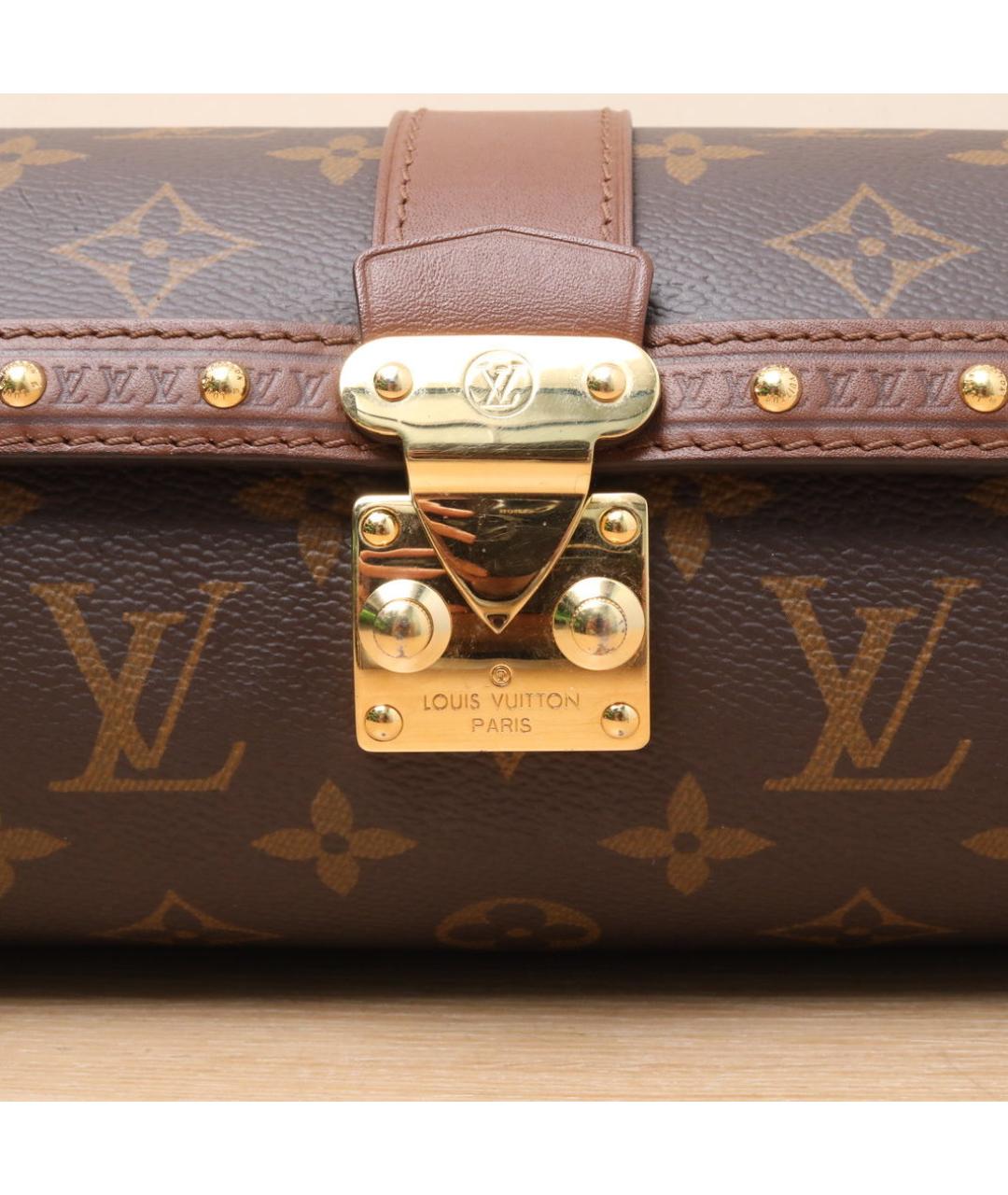 LOUIS VUITTON Коричневая кожаная сумка через плечо, фото 9