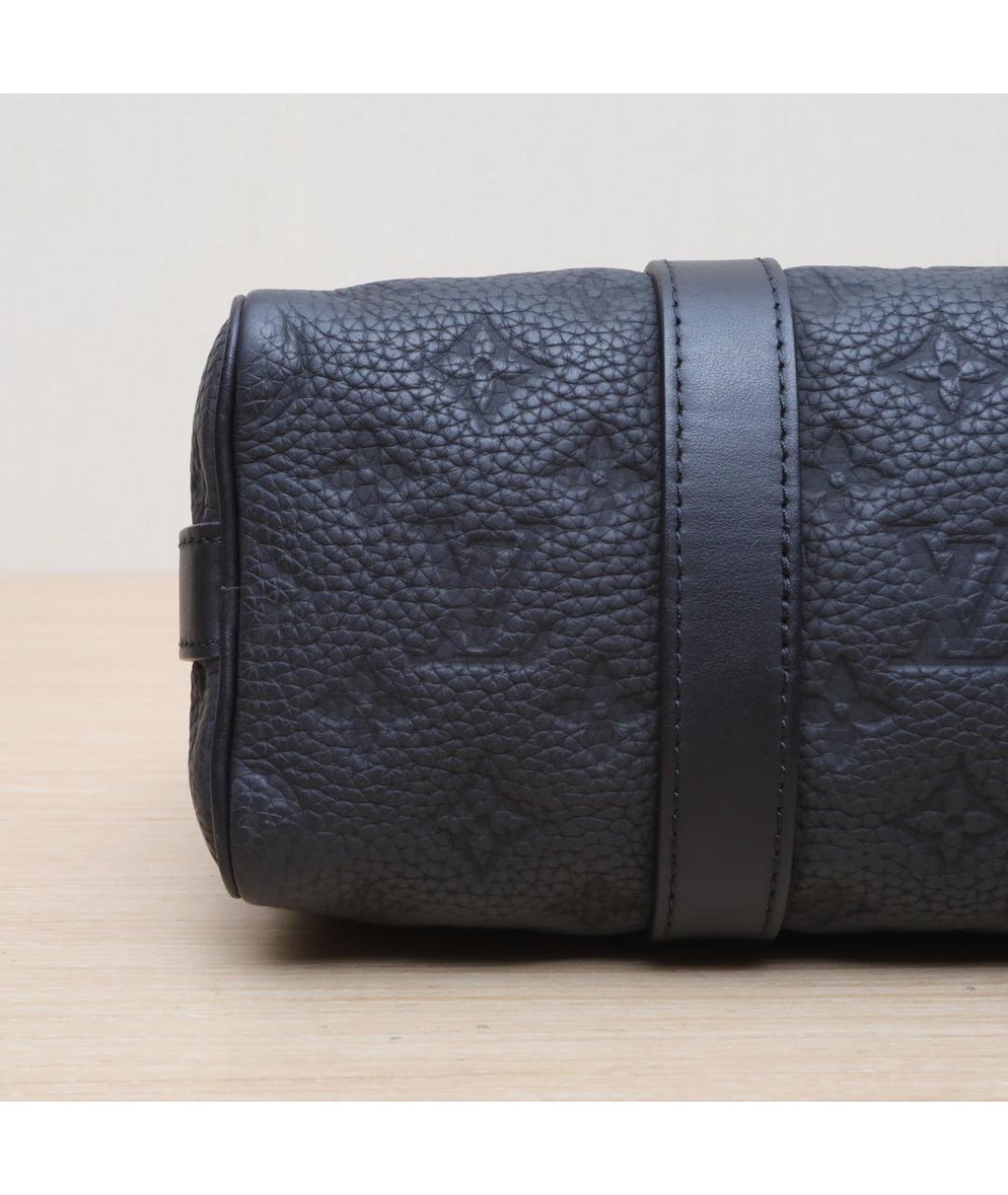 LOUIS VUITTON Черная кожаная сумка с короткими ручками, фото 9