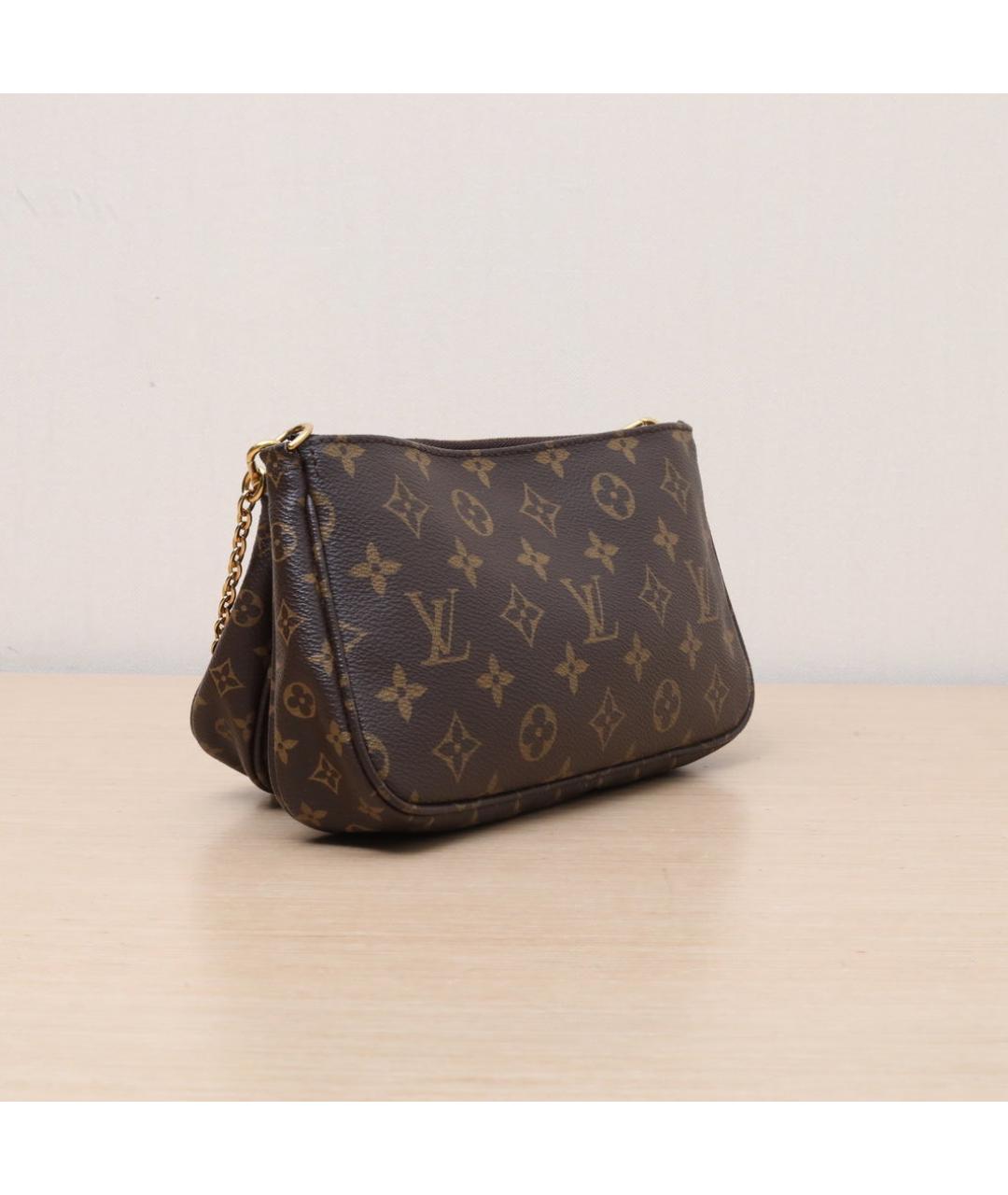 LOUIS VUITTON Коричневая кожаная сумка через плечо, фото 6