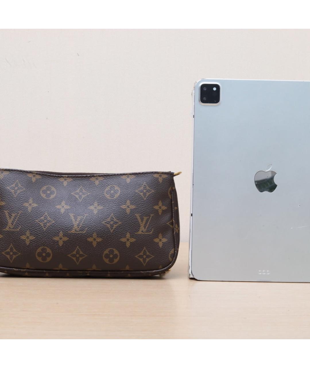 LOUIS VUITTON Коричневая кожаная сумка через плечо, фото 7