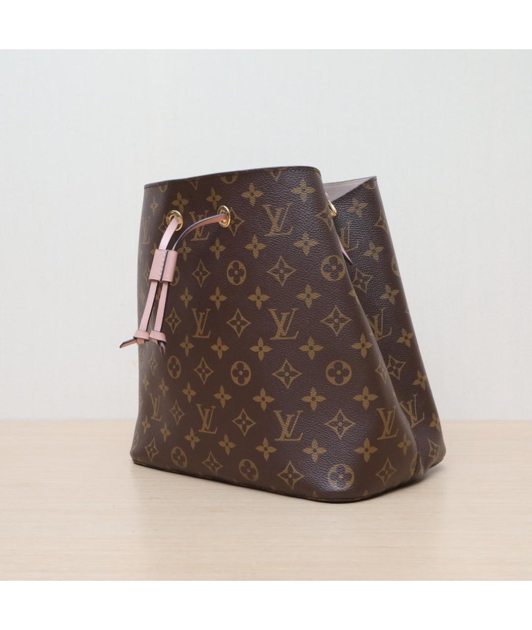 LOUIS VUITTON Коричневая кожаная сумка через плечо, фото 4