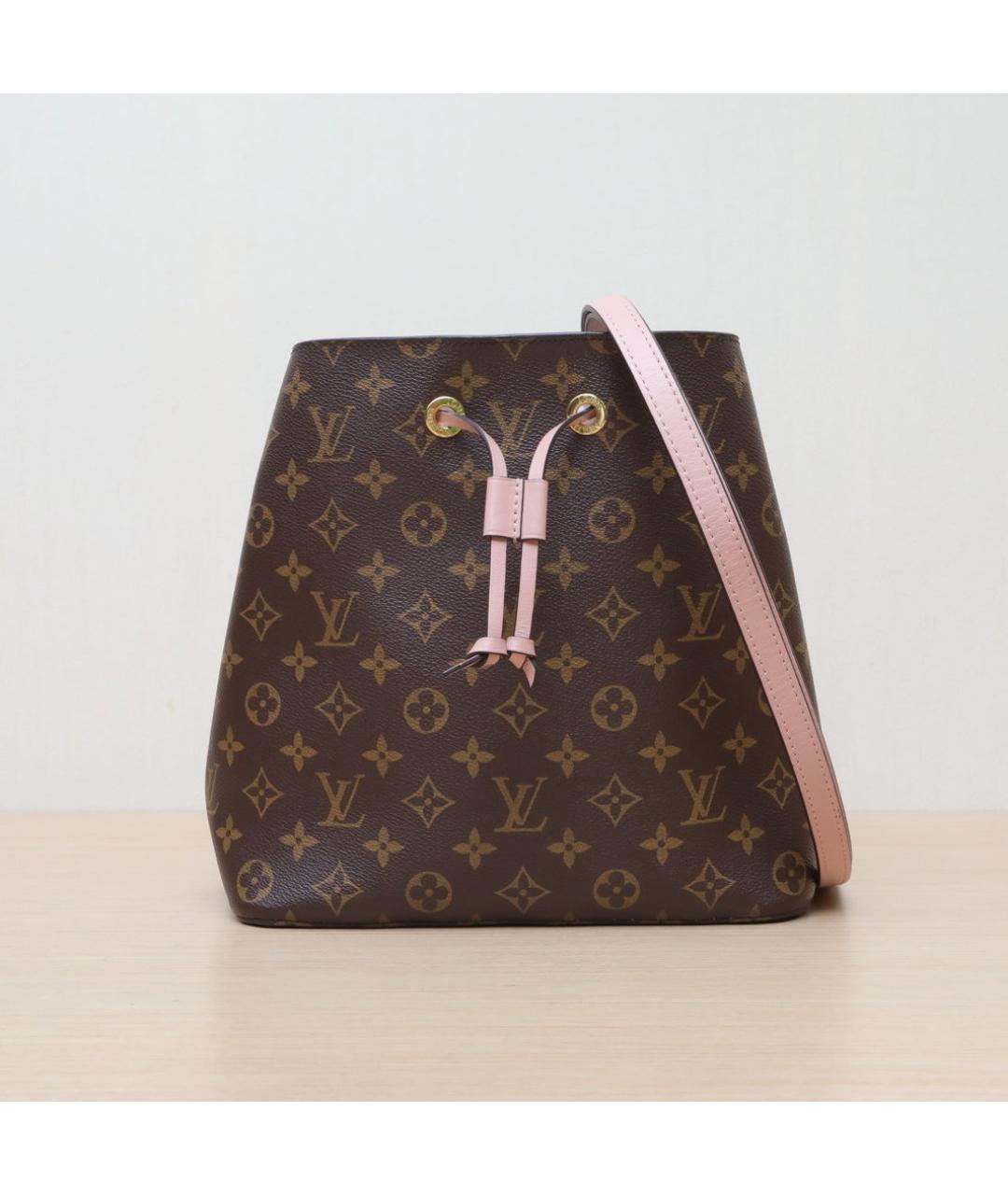 LOUIS VUITTON Коричневая кожаная сумка через плечо, фото 3