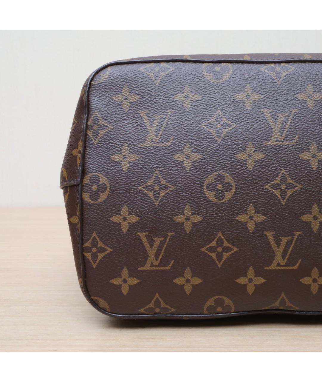 LOUIS VUITTON Коричневая кожаная сумка через плечо, фото 9